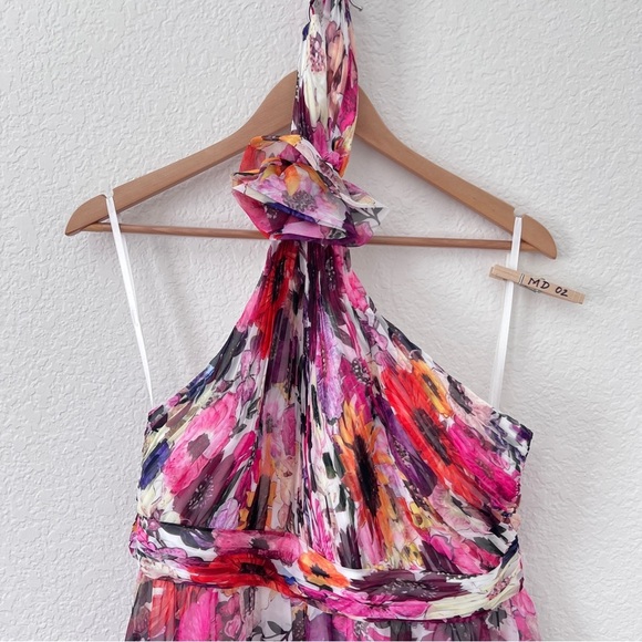 NEW Mac duggal white pink red Floral gown size 10 - Picture 6 of 16